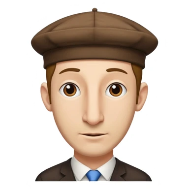 fai un uomo con il naso lungo che pende tipo vilager di Minecraft però mettigli un cappellino ebreo e le ciocche ebree ai lati sticker