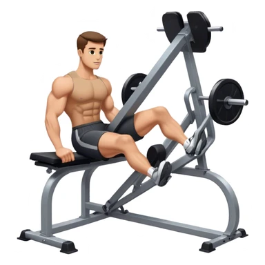 guy how to use a leg press machine sticker