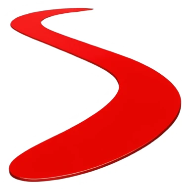 Minimalist emoji-style sticker of a blood-red carpet shaped like a thick trail or drop, flat vector design, no shadows. sticker