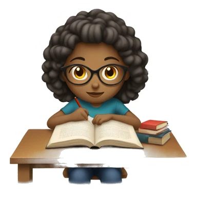Girl studying  sticker