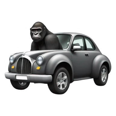 Gorilla in a coupe sticker
