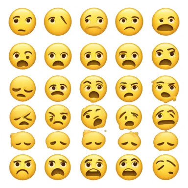 Standard yellow emoji blushing and sweating sticker