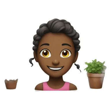 smiling girl by the window sticker