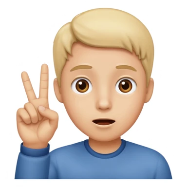 Need with holding finger up  sticker