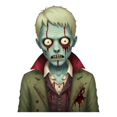 parisian zombie man sticker