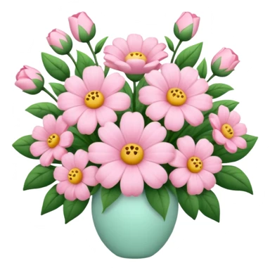 pastel pink flowers bouquet huge sticker
