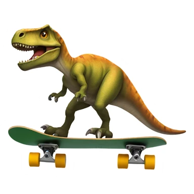 Dinosaur skate boarding  sticker