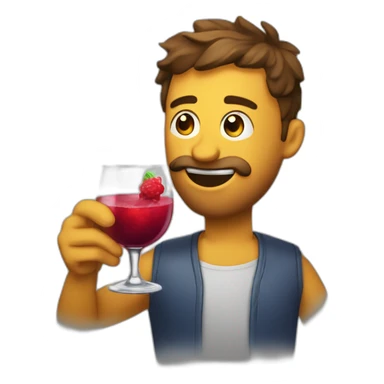 Jamy gourmand qui boit une sangria sticker