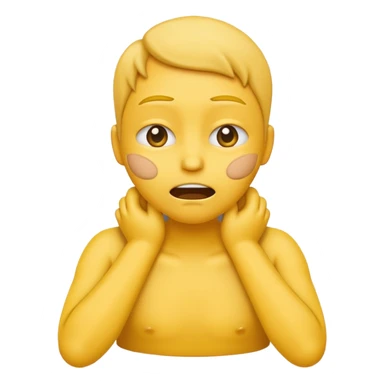 yellow emoji hands choking its neck  sticker