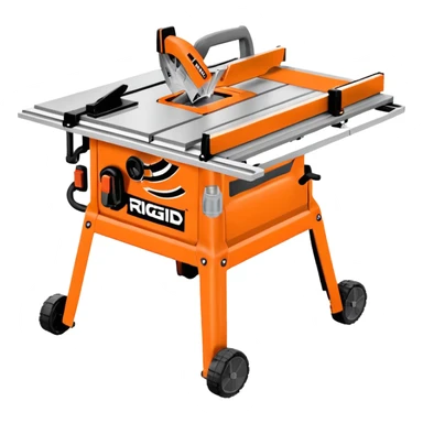 RIDGID 10″ Jobsite Table Saw, isometric view sticker