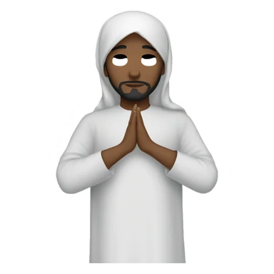 A Muslim who prays with no face sticker