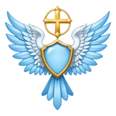 wings emblem holy saint light blue sticker