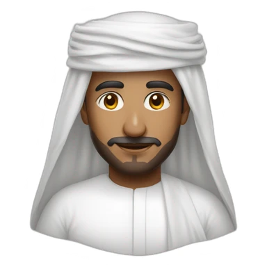 Man wearing omani musar and white cloth sticker