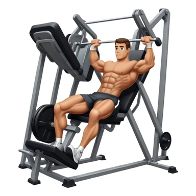 guy leg press machine sticker