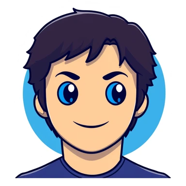 Damon Salvatore as a vampire with dark hair, blue eyes, fangs, playful smirk sticker