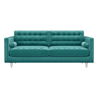 Long square teal sofa sticker