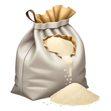 open bag of flour sticker