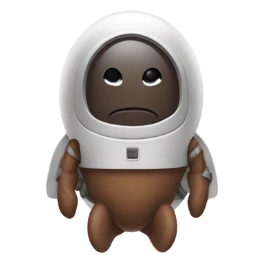 Poop with a jet pack sticker