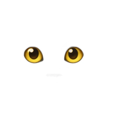 White cat with yellow eyes with long hair sticker