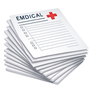 folhas de papel com exames sticker