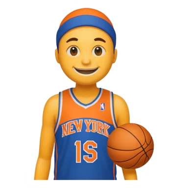 Smiley icon new york knicks sticker