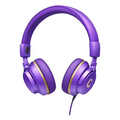 Glitter Purple and Cian headset sticker