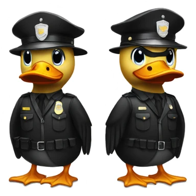 Duck police black  sticker