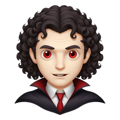 curly vampire with optical sticker
