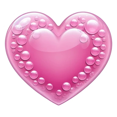 sakura heart with a bubble texture sticker