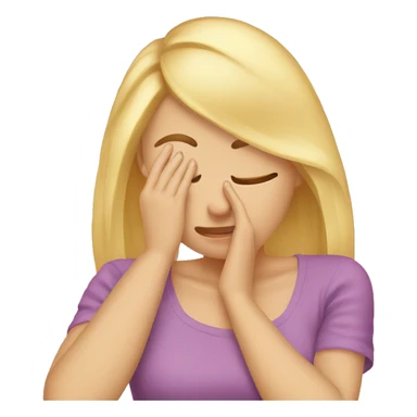 Cute blond girl facepalm sticker