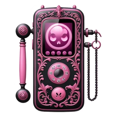 pink gothic phone sticker