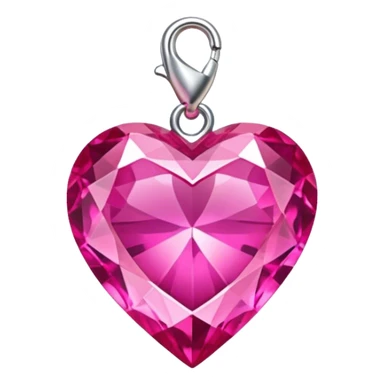 Pink Sapphire Heart Charm sticker