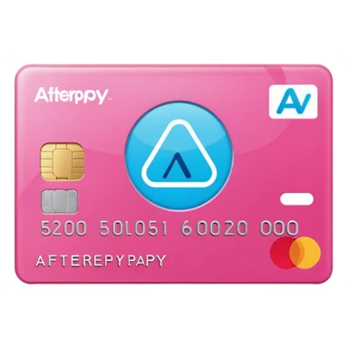 pink afterpay word on a credit card sticker