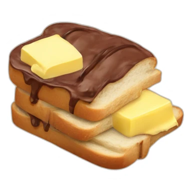 Brot mit butter und Nutella sticker
