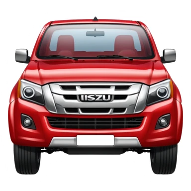 red isuzu d-max pickup truck driving  sticker