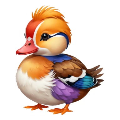 baby Mandarin duck sticker