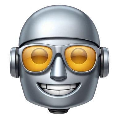 a smiling robot emoji with sunglasses sticker