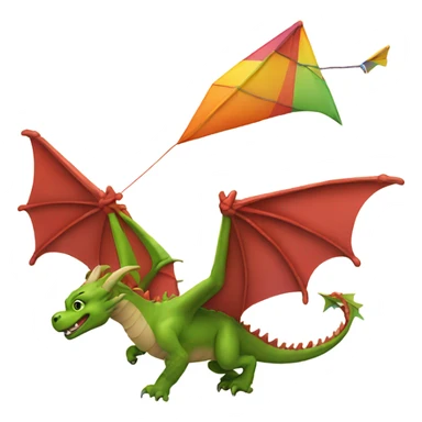 Dragon flying a kite sticker