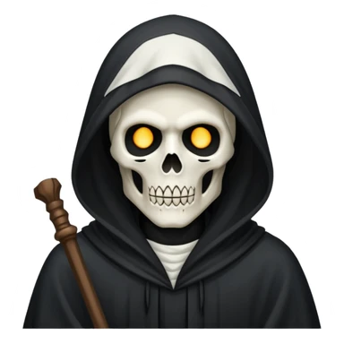 Grim reaper in white sticker