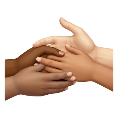 three hand handshake sticker