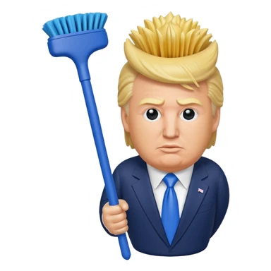 a donald trump toilet brush sticker