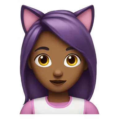 girl with cat ears sticker