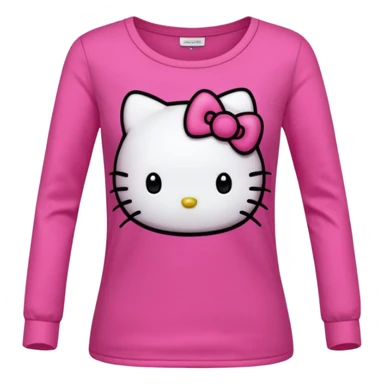 Realistic ultra Detailed Hello kitty long sleeve shirt sticker
