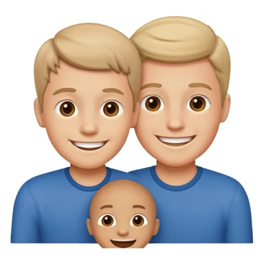 famille avec deux garcon sticker