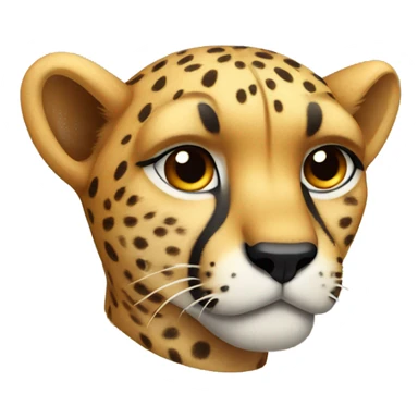 Cheetah with a bow on his ear sticker