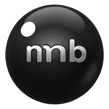 Black Ball with MB written on it sticker