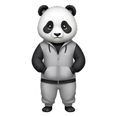 Panda wearing jogging suit sticker