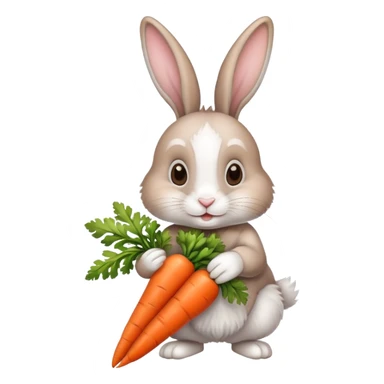 Rabbit with carrot  sticker