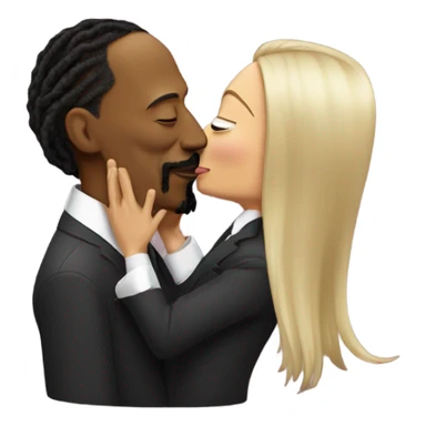 Snoop dog kissing Elon musk  sticker