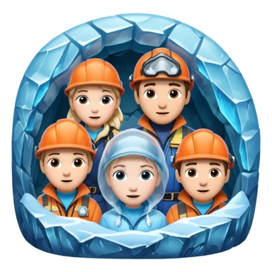 rescuers frozen in a cave sticker